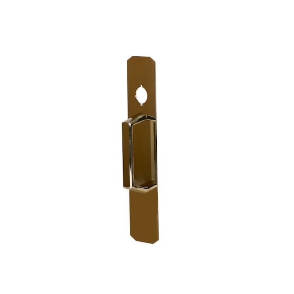 Dormakaba Dormakaba Commercial Hardware Night Latch Escutcheon Pull Trim Less Cylinder Bright Brass Finish QET175605LC - main